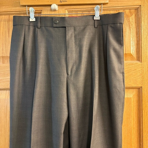Louis Raphael Rosso 38x30 Mens Slate Pleated Front Dress Pants Expandable Waist - Picture 3 of 8